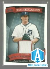 2010 Topps #PPR-JBO Jeremy Bonderman Detroit Tigers Game Worn Jersey